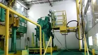 Engine Paint booth with 3 axis platforms-Prism surface coatings