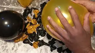 EXTREMELY Satisfying Balloon Popping ASMR 🎈 Black & Gold