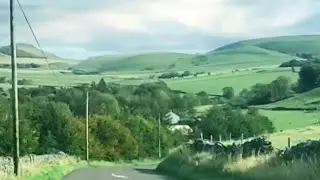 Driving through Peak District uk