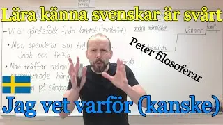 L&auml;ra k&auml;nna svenskar &auml;r sv&aring;rt. Jag vet kanske varf&ouml;r. SFI