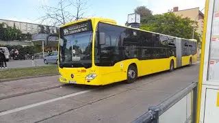 Bus Mitfahrt von Flughafen BER T1-2 bis U Rudow im MB GN 21 auf der X7 Komplette Linie
