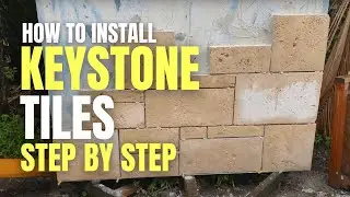 Wall decoration with brick tiles step-by-step installation full tutorial