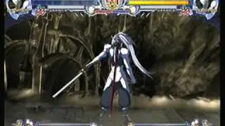 BlazBlue saejima-kouga (Hakumen) vs BakrH (Hakumen)