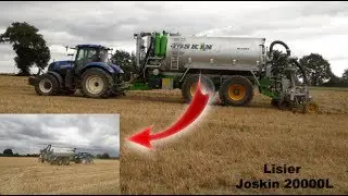 Enfouissement de lisier sur les chaumes de blé [Tonne a lisier JOSKIN 20000 Litres]