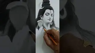 How to Draw Lord Shiva Sketch Step by Step | Pencil Portrait Shading 🔱#stausvideo #shortsviralvideo