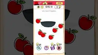 We need 9 apples - Level 53 #braintestgame #braintest