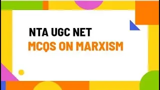 MCQs on Marxism || NTA UGC NET || Literary Theory || English Literature