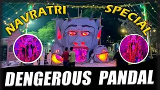 ऐसा पंडाल कभी नहीं देखा 😱 राक्षस के मुँह में माता रानी का दरबार | Navratri Special Ayodhya Vlog