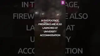 Shocking footage appears to show masked youths launching fireworks at Birmingham accommodation