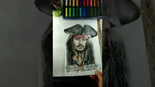 captain Jack sparrow drawing #shorts