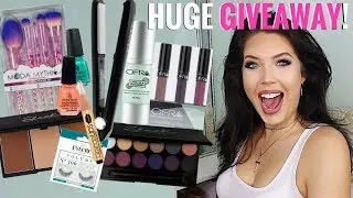 HUGE MAKEUP GIVEAWAY - OPEN INTERNATIONALLY - 2X THE PRIZES! - Massive Beauty Giveaway | Faith Drew