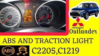 Mitsubishi asc off, abs light, traction light blinking.