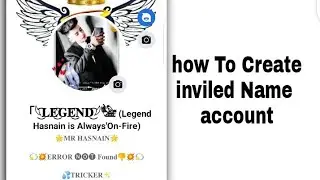How To Create Inviled Name Facebook Account 2022 working Trick😲