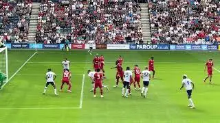 Liam Lindsay, PNE, Slow Motion Capture of goal against Liverpool, Sunday 13th July 2025