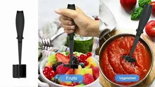 VAVOLO High-Temp Heat-Resistant Ground Meat Masher & Hamburger Tool &ndash; 5-Blade Meat Chopper