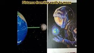 Distance from the earth to moon #earth #earthtomoon #distance #astronomy #shortsviral