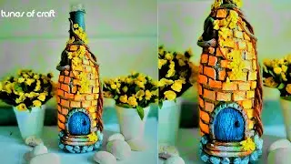 Wine Bottle Decoration| Clay Art on bottle | Air Dry Clay | Altered Bottle |Bottle Transformation