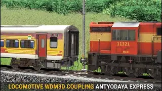 Locomotive WDM3D Coupling on Antyodaya Express | Train Simulator | Engine Coupling | Rail Road Games