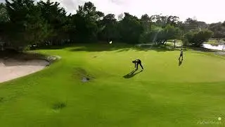 Estoril Golf Club - drone aerial video - Pal&aacute;cio Estoril Golf Course - hole#01