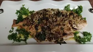 HOW TO COOK VERY TASTY SPICY BUTTER GARLIC POMPANO FISH=SLIM SUMNER