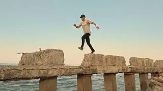 Summer parkour by the sea, Kaspiysk 