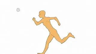 横走りの作画（Drawing of running）