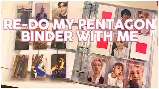 ⚡️RE-DO & UPDATE MY PENTAGON BINDER WITH ME | new binder, new sleeves & new photocards