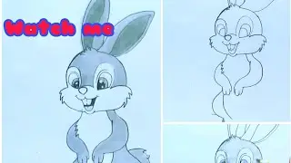 How to draw a Bunny | A beautiful rabbit pencil drawing #shorts