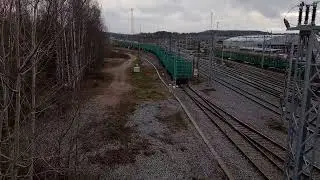 Arctic Rail empty timber train arrives Riihim&auml;ki 6.11.2025