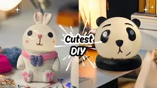 Cute Clay Lamp DIY 🐰🐼 | Best Out of Waste Craft Ideas