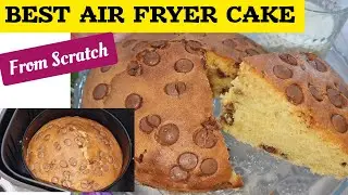 AIR FRYER VANILLA CHOCOLATE CHIPS CAKE  RECIPE.  I MAKE THEM EVERY WEEKEND AT HOME. CAKE RECIPES