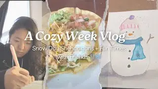 A Cozy Week Vlog | Snow Day Shenanigans + Fun Times with Friends ❄️🍴