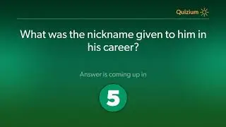 What was the nickname given to him in his career?   Diego Maradona Quiz