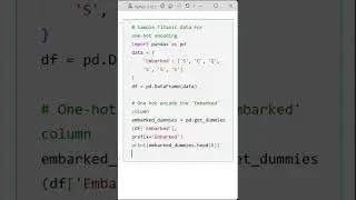 04 One-Hot Encoding: Encoding Categorical Variables with Pandas