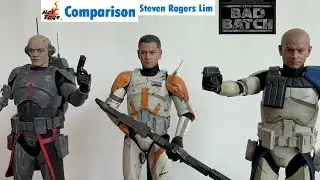 Hot Toys Comparison Echo TMS042 Star Wars The Bad Batch Clone Force 99 Clone Wars 1:6 Scale Clones