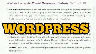 What are the popular Content management Systems CMS