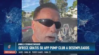 ARNOLD SCHWARZENEGGER OFRECE GRATIS SU APP PUMP CLUB A DESEMPLEADOS