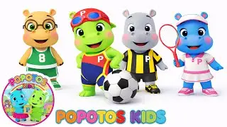 I Learn Sports and Animals | Educational Children's Song | Popotos Kids