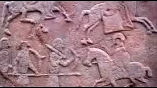 Famous Battle Scene Pictish Stone With Music On Histiory To Aberlemno Angus East Scotland