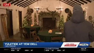 Taking a look arounf the newly renovated Castle Gardens during Yuletide at Yew Dell