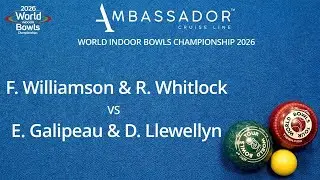 World Indoor Bowls Championship 2026 F Williamson & R Whitlock vs E Galipeau & D Llewellyn - D1M4