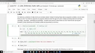 Python - Lists, Tuples, Dictionary and Sets