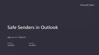 Safe Senders in Outlook