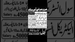Civil instructors Electrical Instructors Trade Test Training Centre Jobs 2023
