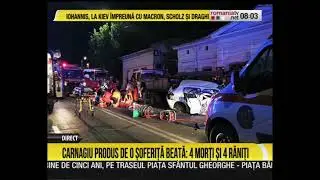 Accident grav în Iași! Patru muncitori uciși de o șoferiță care s-a urcat beată la volan