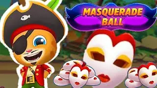 Talking Tom Gold Run MASQUERADE BALL event Pirate Ginger vs Roy Raccoon Gameplay Android ios