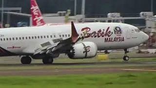 NONTON DEKAT BANGET, PESAWAT BATIK AIR MALAYSIA LANDING DI BANDARA SOEKARNO HATTA #markaspesawat 