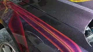 New paint on the Mustang 