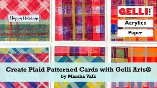 Create Plaid Patterns with the Gelli Arts® Holiday Card Printing Kit by Marsha Valk