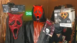 Scream Ghostface - HALLOWEEN - M&aacute;scara de diablo con diamantes, HMBR anaranjado y gritador escondido